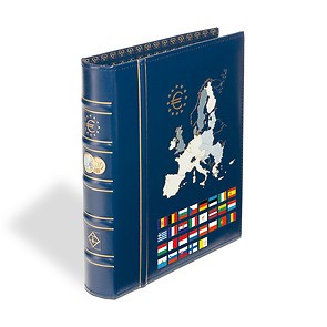 Optima Ringbinder für Euromünzen im Classic-Design, blau