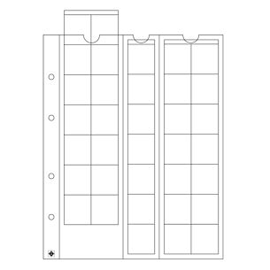 Optima Münzhüllen für 35 Münzen bis 27 mm Ø, glasklar, 5erPack