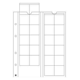 Optima Münzhüllen für 24 Münzen bis 34 mm Ø, glasklar, 5erPack