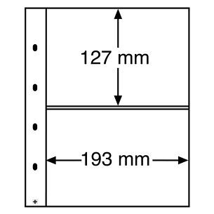 Optima Kunststoffhüllen XL im  2er Einteilung, schwarz, 10er Pack