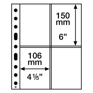 Grande Easy Kunststoffhüllen mit 4 Taschen für Postkarten (A6), PP, klar, 50er Pack