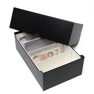 Logik Archivbox für 500 Banknoten, schwarz