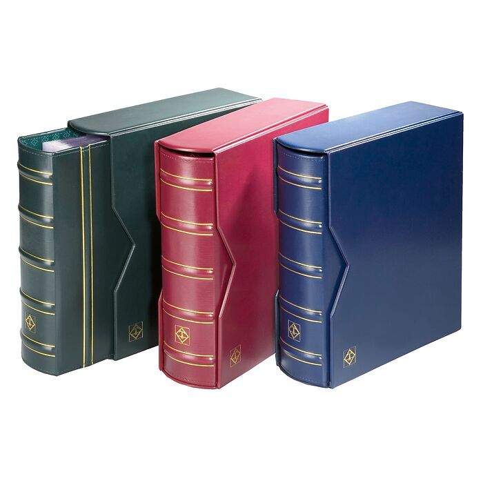 Optima Gigant Ringbinder im Classic-Design, inkl. Schutzkassette, rot