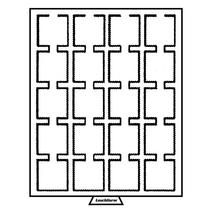 MB Münzbox mit 20 eckige Fächer, 50 x 50 mm, rauchfarben