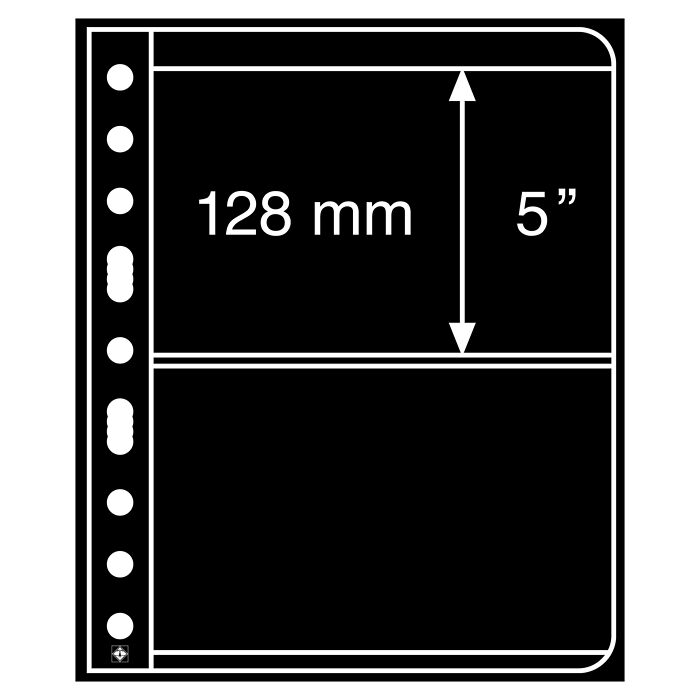 Vario Kunststoffhüllen mit 2er Einteilung, schwarz, 5er Pack