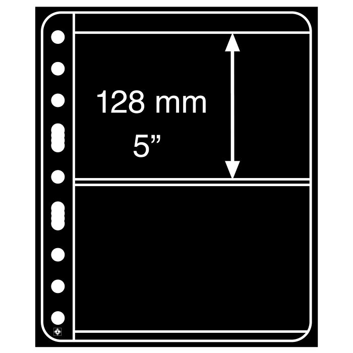 Vario Plus Kunststoffhüllen mit 2er Einteilung, schwarz, 5er Pack