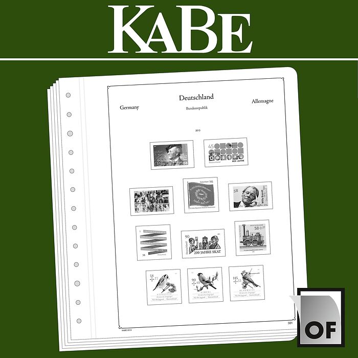 KABE OF-Vordruckblätter Bundesrepublik Deutschland Waagerechte Paare 1959-2023