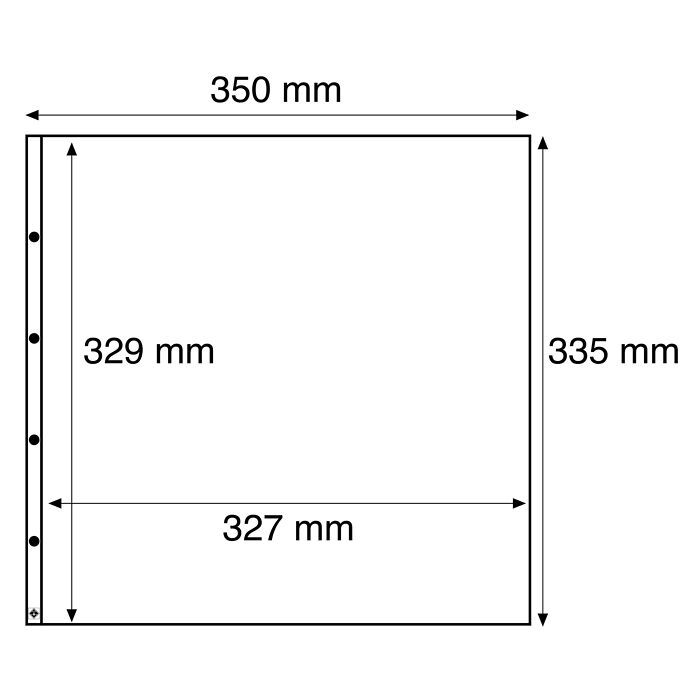 Maximum Kunststoffhüllen, für  Bögen, 1er Einteilung, glasklar, 5er Pack