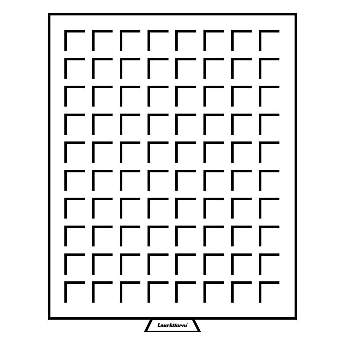 MB Münzbox mit 80 eckige Fächer (24 mm), rauchfarben