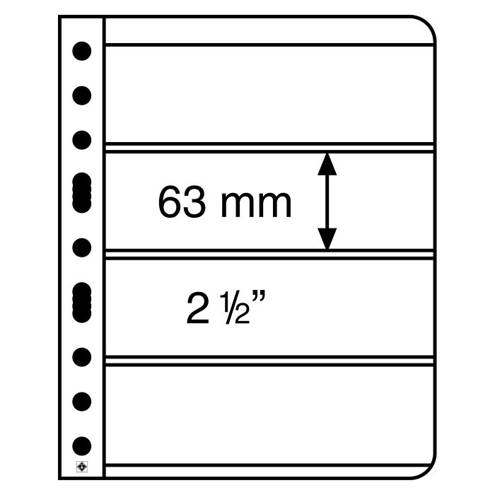 Vario Kunststoffhüllen mit 4er Einteilung, glasklar, 5er Pack