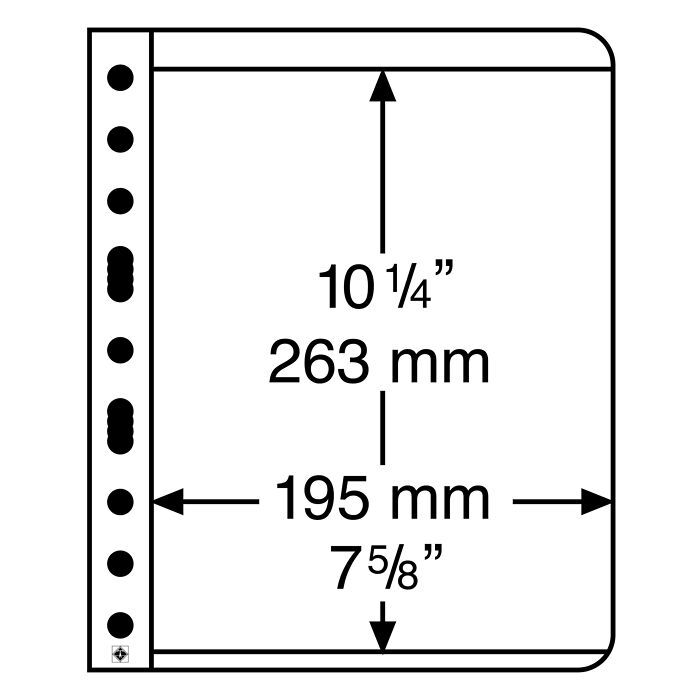 Vario Kunststoffhüllen mit einer Einteilung, glasklar, 5er Pack