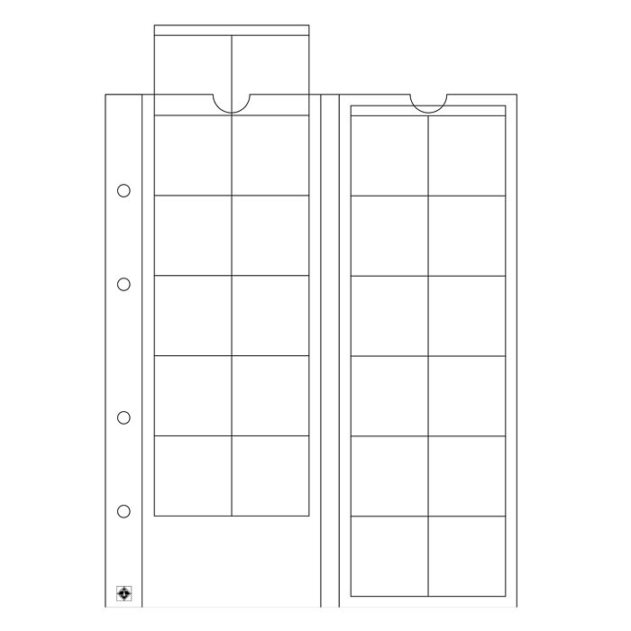 Optima Münzhüllen für 24 Münzen bis 34 mm Ø, glasklar, 5erPack