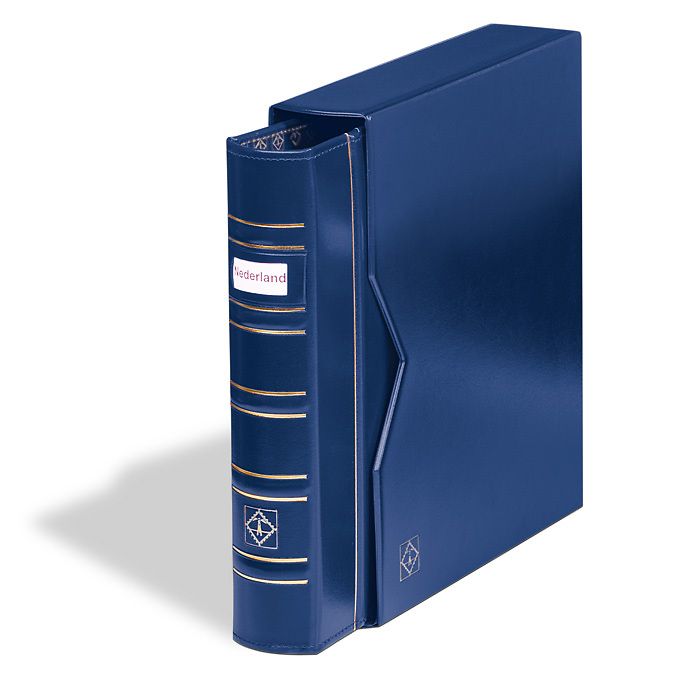 Optima Signum Ringbinder im Classic-Design, inkl. Schutzkassette, blau