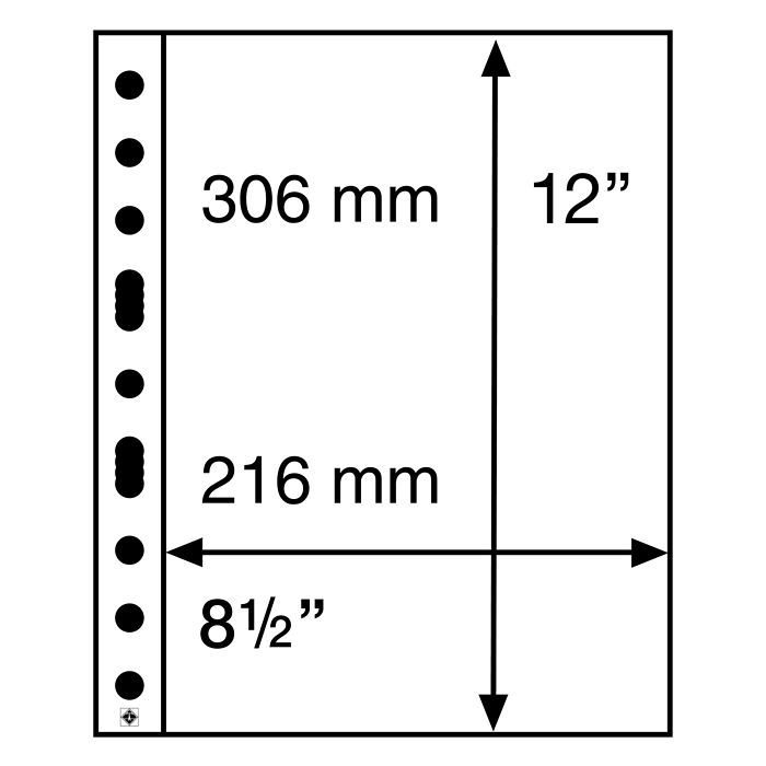 Grande Kunststoffhüllen mit einer Einteilung, glasklar, 5er  Pack