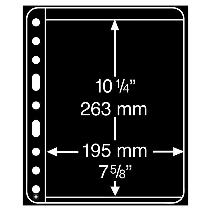 Vario Plus Kunststoffhüllen mit einer Einteilung, schwarz, 5er Pack