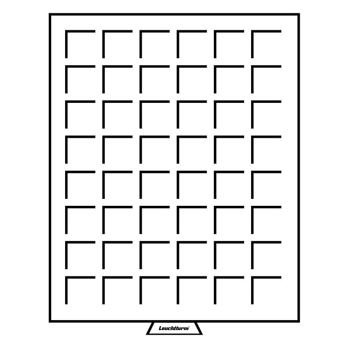 MB Münzbox mit 48 eckige Fächer (30 mm), rauchfarben