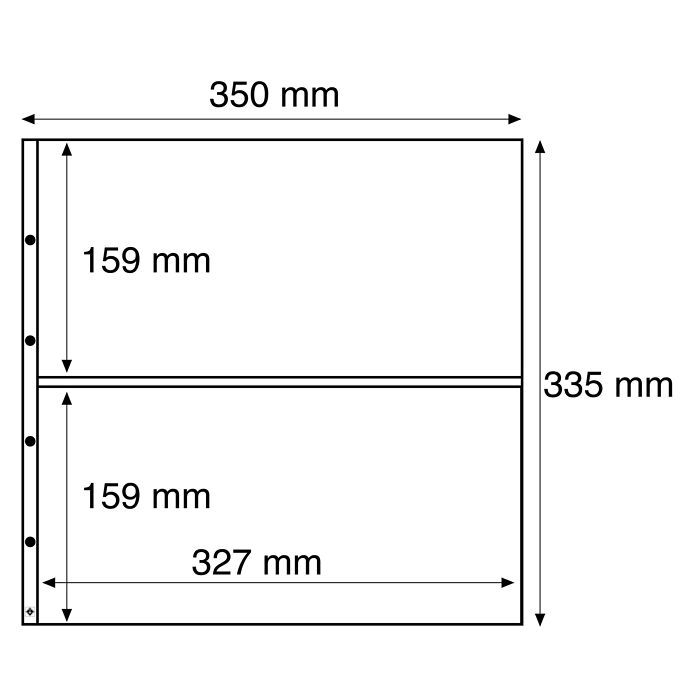 Maximum Kunststoffhüllen, für  neue Postkarten, zwei geteilt, glasklar, 5er Pack