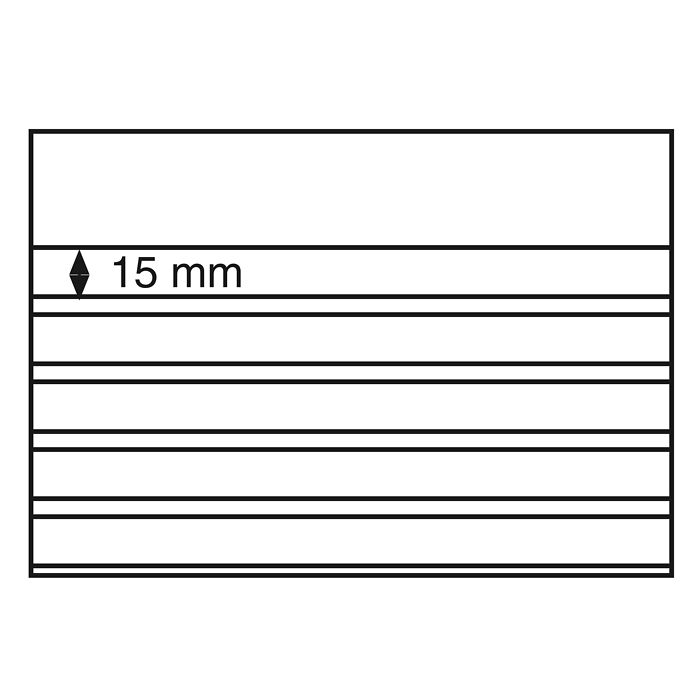 Einsteckkarten, 5 klaren Streifen mit Deckblatt, 50er Pack,  210x148 mm (PS)