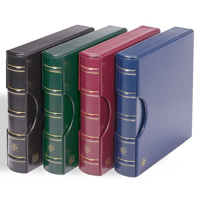 Excellent DE Ringbinder im Classic Design, inkl. Schutzkassette, blau