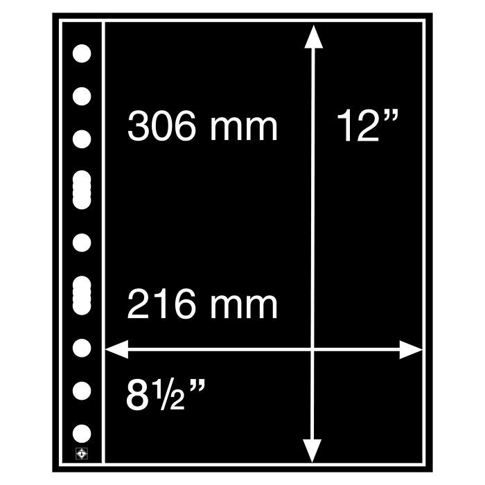 Grande Kunststoffhüllen mit einer Einteilung, schwarz, 5er Pack