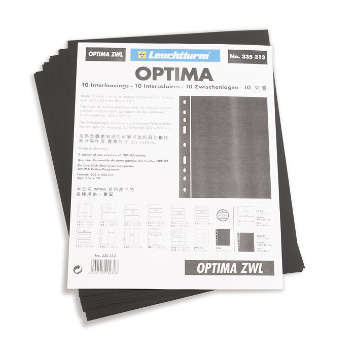 Optima Zwischenlagen, schwarz, 10er Pack