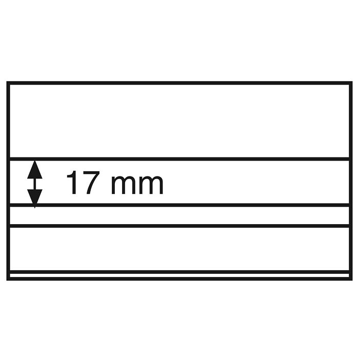 Einsteckkarten, 2 klare Streifen mit Deckblatt, 100er Pack,  148x85 mm (PVC)