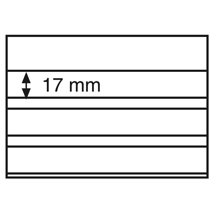 Einsteckkarten, 3 klare Streifen mit Deckblatt ,100er Pack,  148x105 mm (PVC)