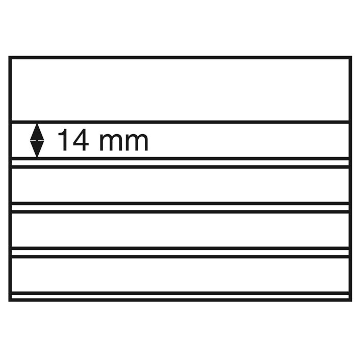 Einsteckkarten, 4 klare Streifen mit Deckblatt ,100er Pack,  158x113 mm (PVC)