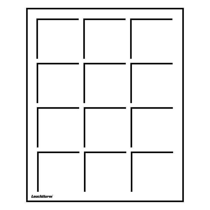 Tab Münztableau S für 12 Münzen bis 50 mm Ø, blau, 2er Pack