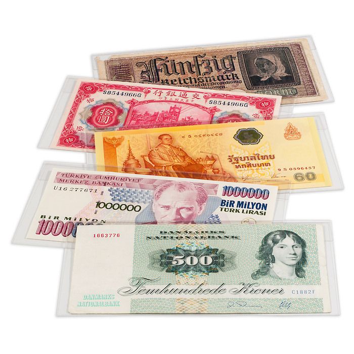 Basic 158 Banknoten Schutzhüllen, 50er Pack