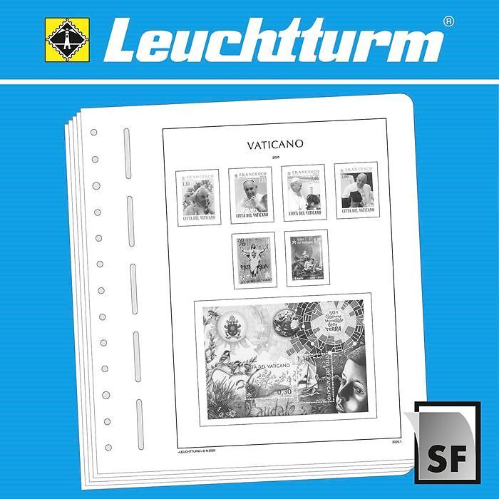 Leuchtturm Vordruckblätter mit Klemmtaschen Vatikan 2013-2019