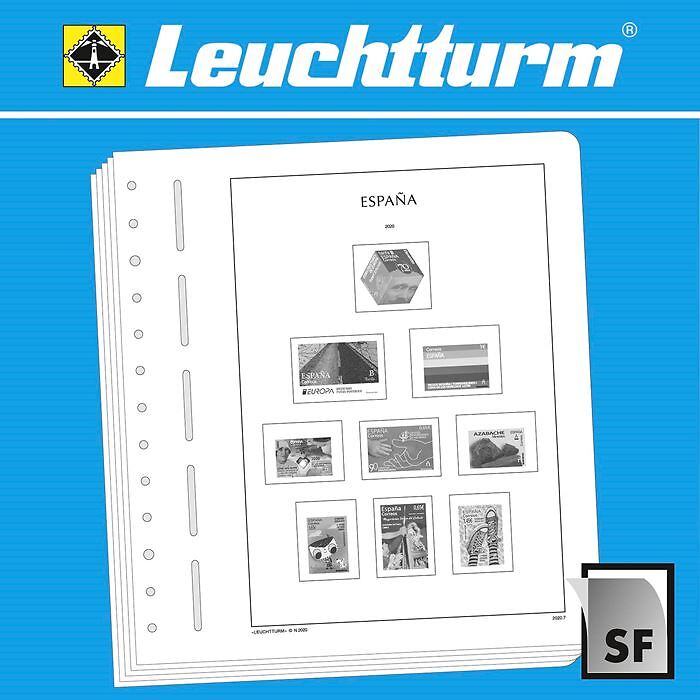 Leuchtturm Vordruckblätter mit Klemmtaschen Spanien 2000-2007