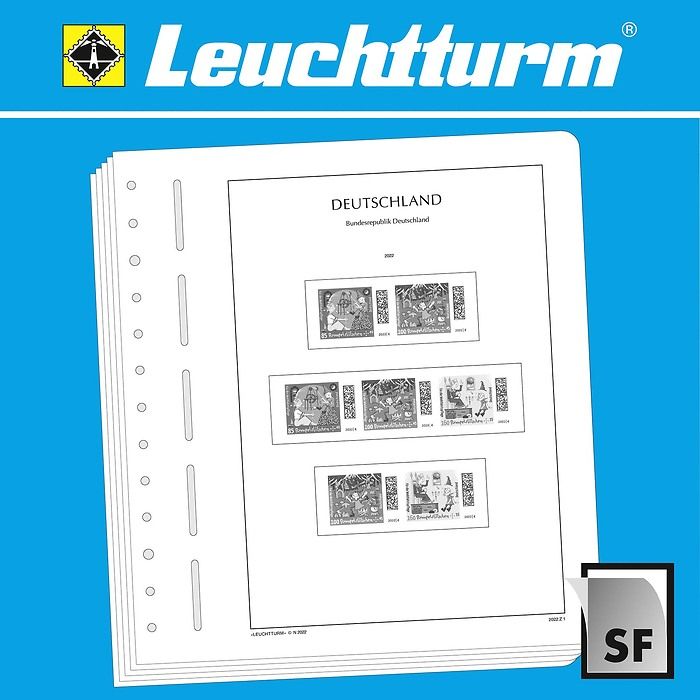 Leuchtturm Vordruckblätter mit Klemmtaschen Deutschland Zusammendrucke 2011-2023