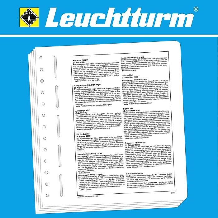 Leuchtturm Memoblätter für Nachtrag Deutschland 2015-2019