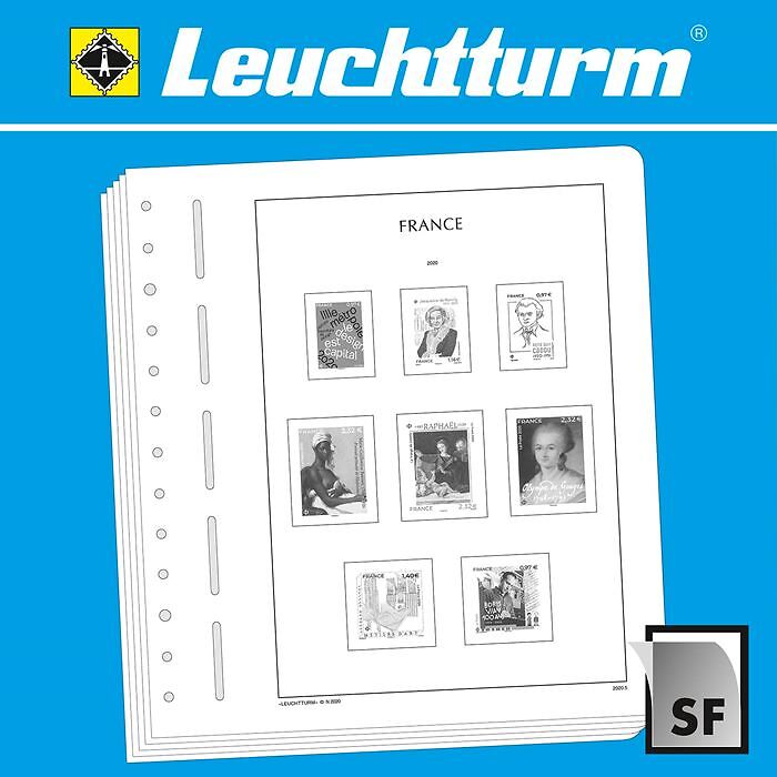 Leuchtturm Vordruckblätter mit Klemmtaschen Frankreich 2015-2019