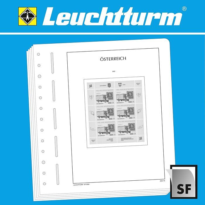 Leuchtturm Vordruckblätter mit Klemmtaschen Österreich Kleinbogen 2015-2019