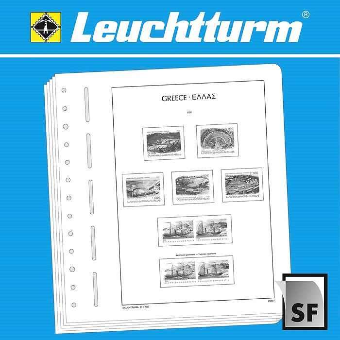 Leuchtturm Vordruckblätter mit Klemmtaschen Griechenland 2015-2019