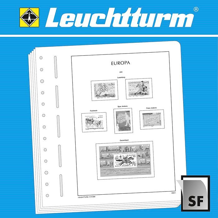 Leuchtturm Vordruckblätter mit Klemmtaschen Europa Gemeinschaftsausgabe CEPT 2015-2019