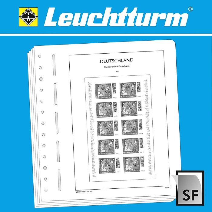 Leuchtturm Vordruckblätter mit Klemmtaschen Deutschland Markenheftchen 2015-2019