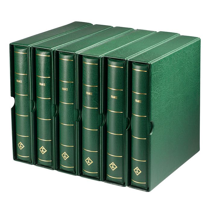 LEUCHTTURM SF-Vordruckalbum Frankreich 1849-2022, inkl. Schutzkassette, grün