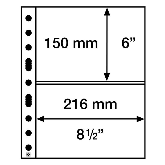 Grande Easy Kunststoffhüllen mit 2 Taschen quer (A5), PP, klar, 50er Pack