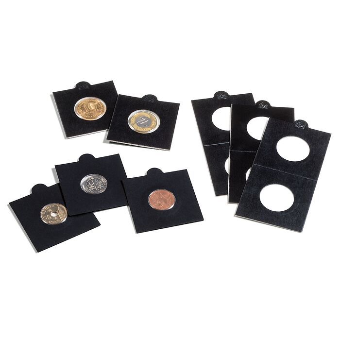 Münzrähmchen MATRIX, schwarz,17,5 mm, selbstklebend, 100er-Pack