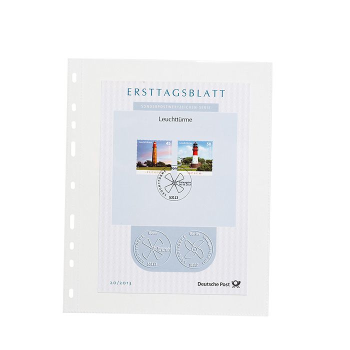 Optima Easy Kunststoffhüllen mit einer Tasche, PP, klar, 50er Pack