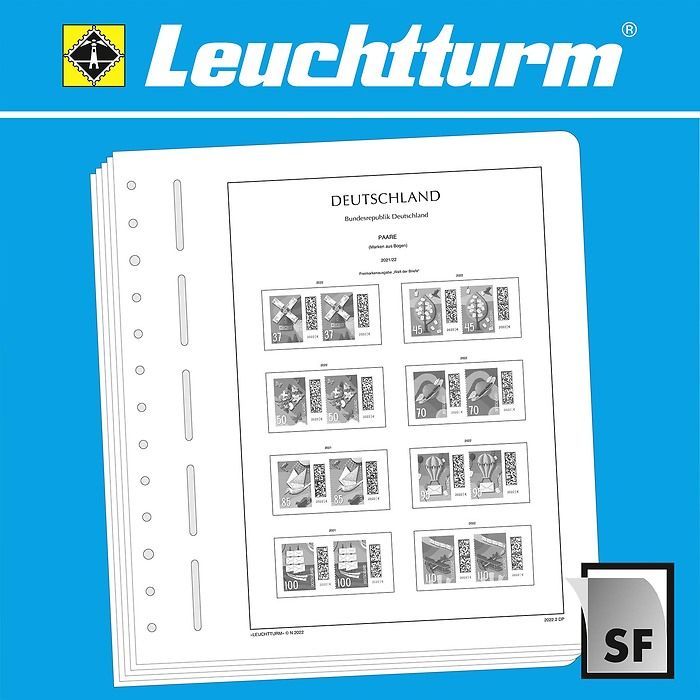 Leuchtturm Nachtrag mit Klemmtaschen Deutschland-Waagerechte Paare (Dauermarken) 2019