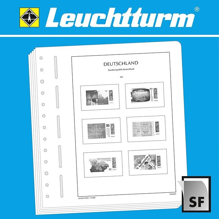 Leuchtturm Nachtrag mit Klemmtaschen Bundesrepublik Deutschland Eckrandstücke 2019