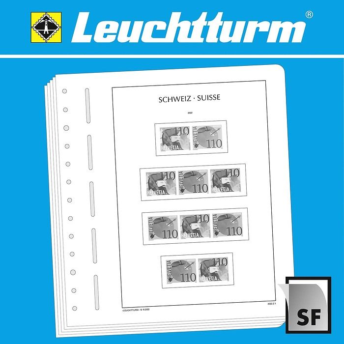 Leuchtturm Nachtrag mit Klemmtaschen Schweiz Zusammendrucke  2019