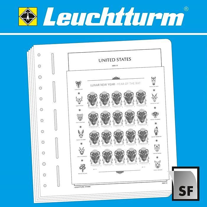 Leuchtturm Nachtrag mit Klemmtaschen USA Kleinbogen 2019