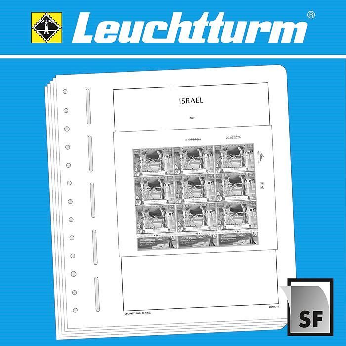 Leuchtturm Nachtrag mit Klemmtaschen Israel-Kleinbogen 2019