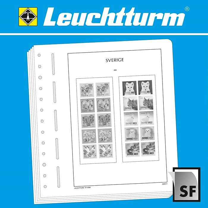 Leuchtturm Nachtrag mit Klemmtaschen Schweden Markenheftchen 2020