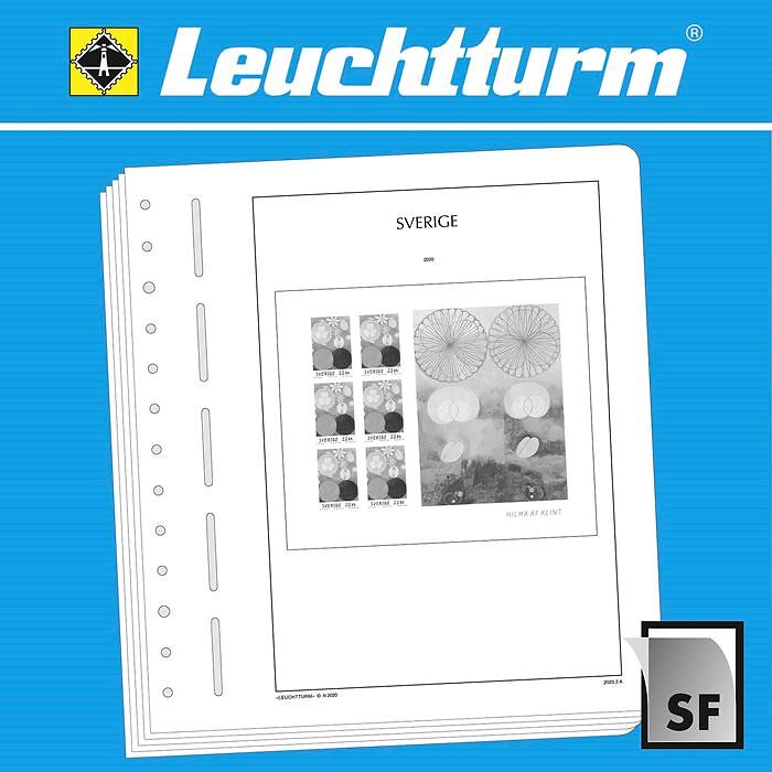 Leuchtturm Nachtrag mit Klemmtaschen Schweden Kleinbogen 2020